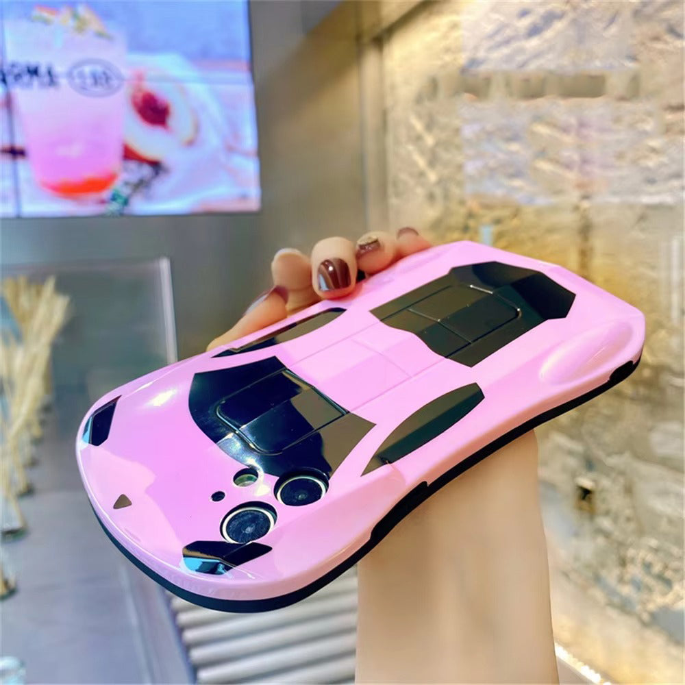 Luxury Apple iPhone Case, MagSafe Compatible, Camera Lens and Screen Protection, Ultra Thin, Shockproof, Magnetic, Full All Around Protection, 3D Sports Car Soft Cover