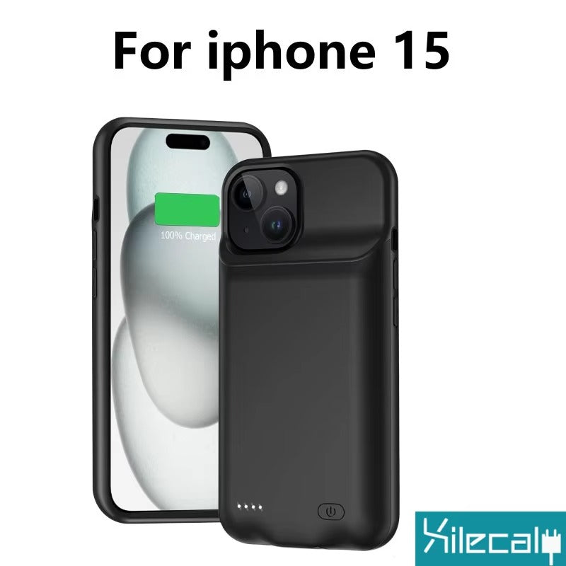High Capacity Apple iPhone Case MagSafe Compatible, Camera Lens & Screen Protection, Ultra Thin Shockproof Magnetic Full All Around Protection Charging Cover with Built-In Battery