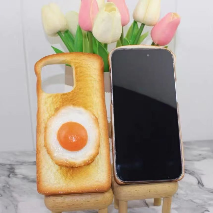 Premium Apple iPhone Case, MagSafe Compatible, Camera Lens and Screen Protection, Ultra Thin, Shockproof, Magnetic, Full All Around Protection, 3D Toast Bread Soft Cover
