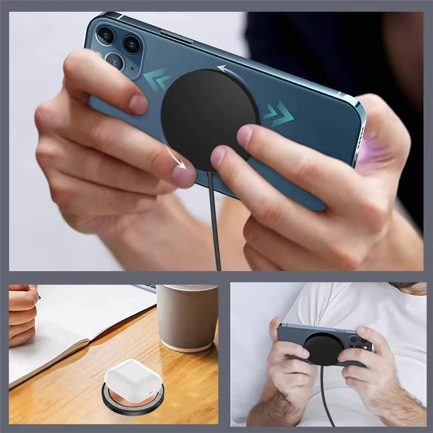 Premium, 30W Magnetic Wireless Charger Pad – Fast Charging Stand for MagSafe-Compatible iPhone, USB-A, PD Power Adapter,