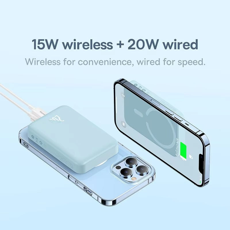 Premium, Magnetic Wireless Power Bank, 10000mAh – Mini Fast Charging Battery Pack with Auto-Wake, for iPhone