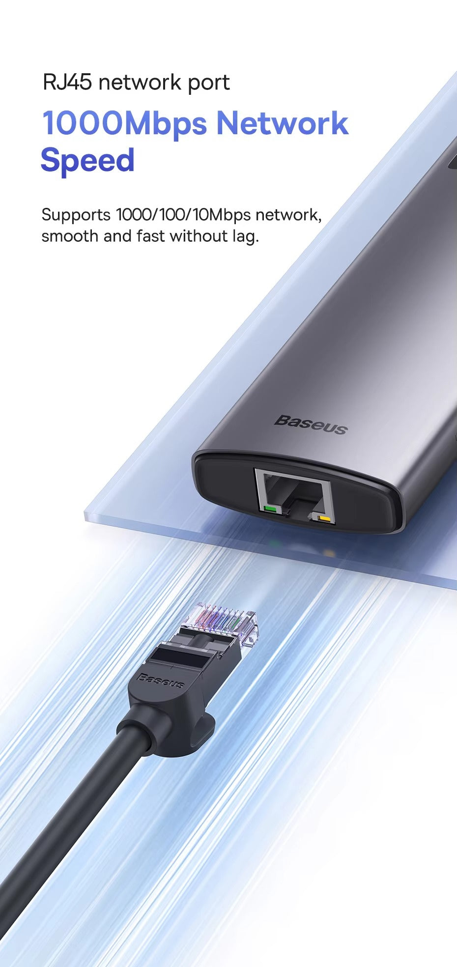 High Quality USB-C Hub Adapter – Type-C to HDMI, USB 3.1, 10Gbps, RJ45 Ethernet, Laptop, Tablet, USB-C Devices