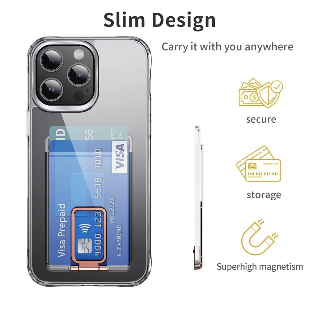 Premium Magnetic Wallet for Apple MagSafe – Strong Adsorption, Foldable Stand, Card Slot Holder with Secure Grip