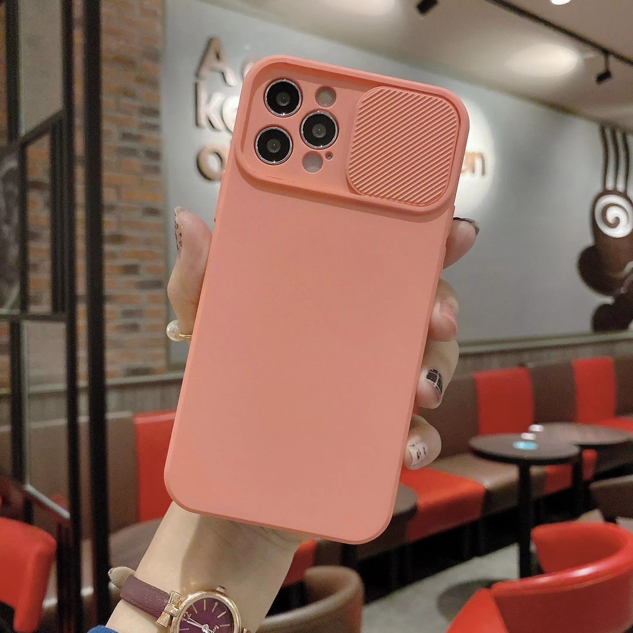 High Quality Apple iPhone Case Ultra Thin Shockproof Magnetic Full All Around Protection Cover with Sliding Camera Armor Back