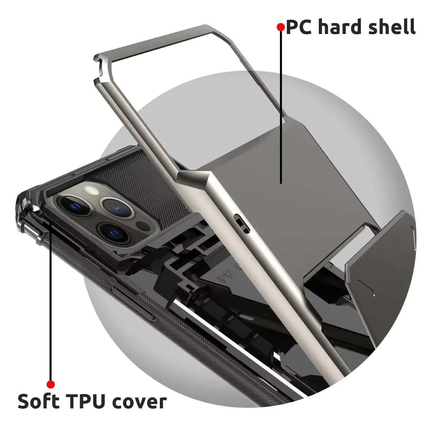 Robust Apple iPhone Case, MagSafe Compatible, Camera Lens and Screen Protection, Ultra Thin, Shockproof, Magnetic, Full All Around Protection, Hidden Wallet Card Cover