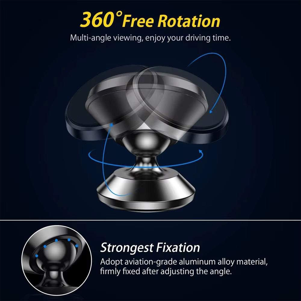 Premium, Magnetic Car Phone Holder – Strong Magnet Mount, Dashboard or Vent Stand, GPS Support for Apple iPhone