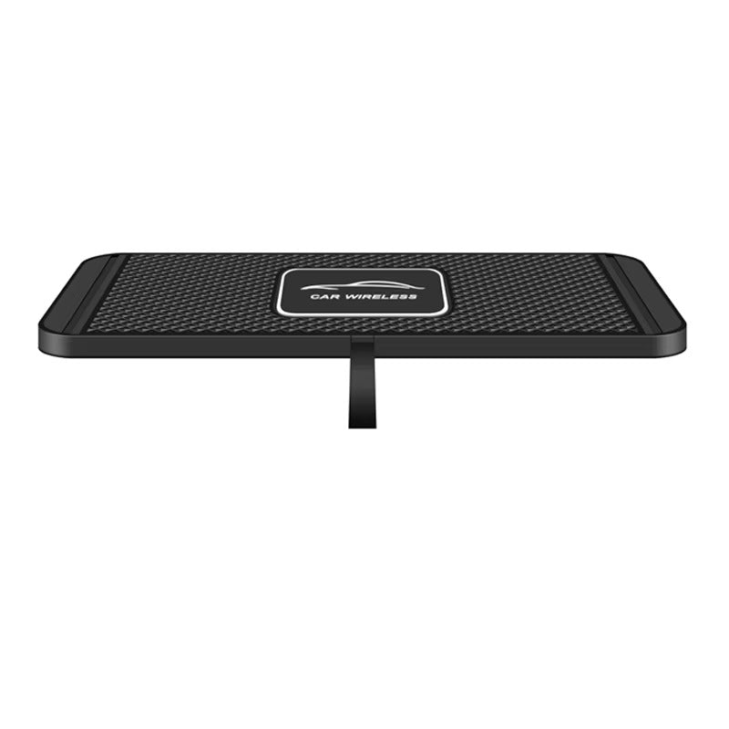 Premium, Wireless Car Charger, with Silicone, Anti-Slip Pad, Fast Charging, Cradle Dock, for iPhone, Smartphones, Car Dashboard