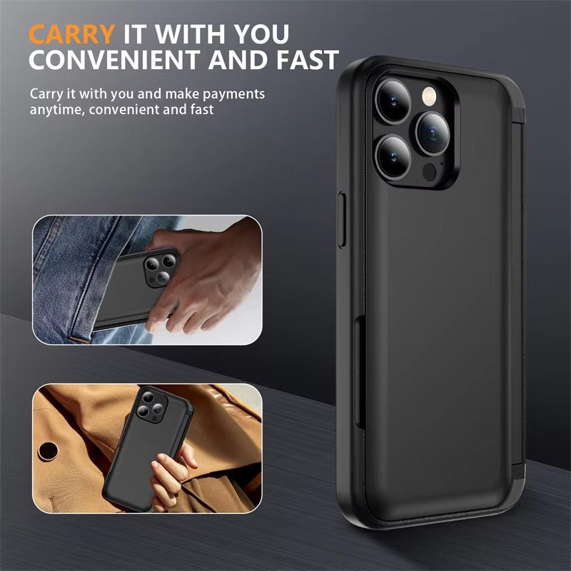 Robust Apple iPhone Case, MagSafe Compatible, Camera Lens and Screen Protection, Ultra Thin, Shockproof, Magnetic, Full All Around Protection, Flip Card Bracket Cover