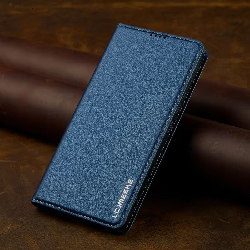 Luxury Apple iPhone Case, MagSafe Compatible, Camera Lens and Screen Protection, Ultra Thin, Shockproof, Magnetic, Full All Around Protection, Leather Flip Magnetic Cover