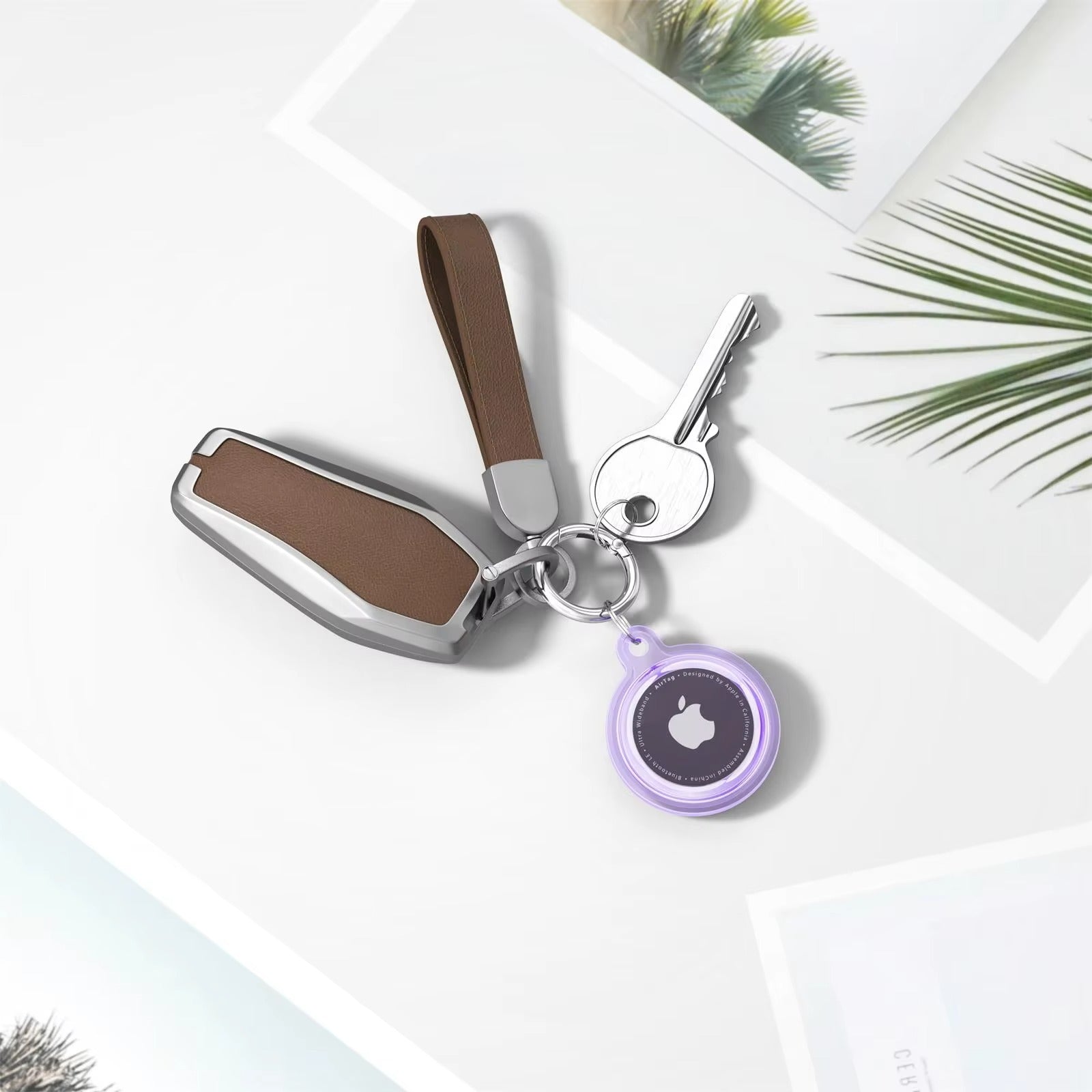 Premium Transparent Waterproof TPU AirTag Case – Full Protective Shell with Anti-Lost Keychain, Shockproof Pet Collar Tracker Cover