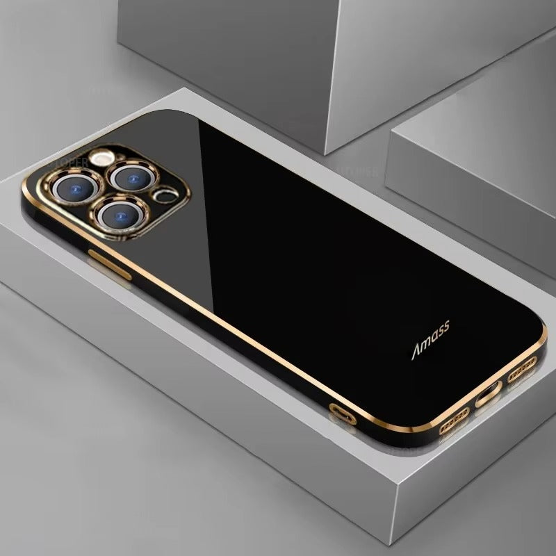 Luxury Apple iPhone Case MagSafe Compatible, Camera Lens & Screen Protection, Ultra Thin Shockproof Magnetic Full All Around Protection Cover with Solid Color Plating Silicone