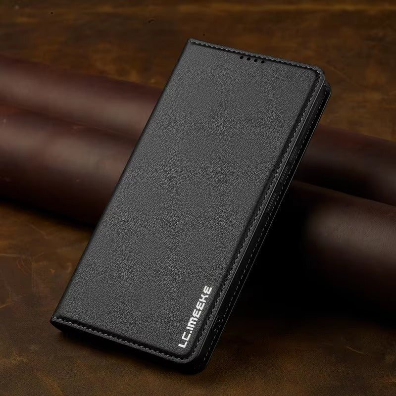 Luxury Apple iPhone Case, MagSafe Compatible, Camera Lens and Screen Protection, Ultra Thin, Shockproof, Magnetic, Full All Around Protection, Leather Flip Magnetic Cover