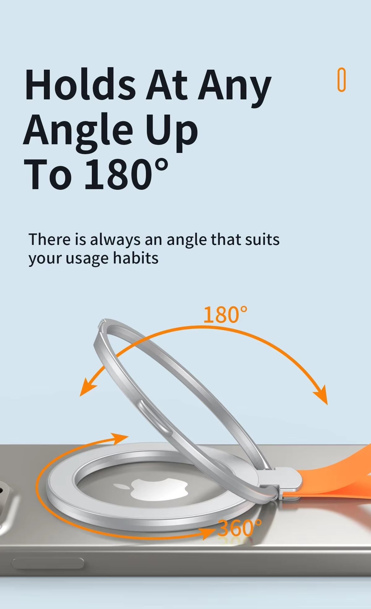 Premium, Magnetic Phone Ring Holder for MagSafe Rotatable Stand with, Strong Magnet Mount for Apple iPhone and Smartphones