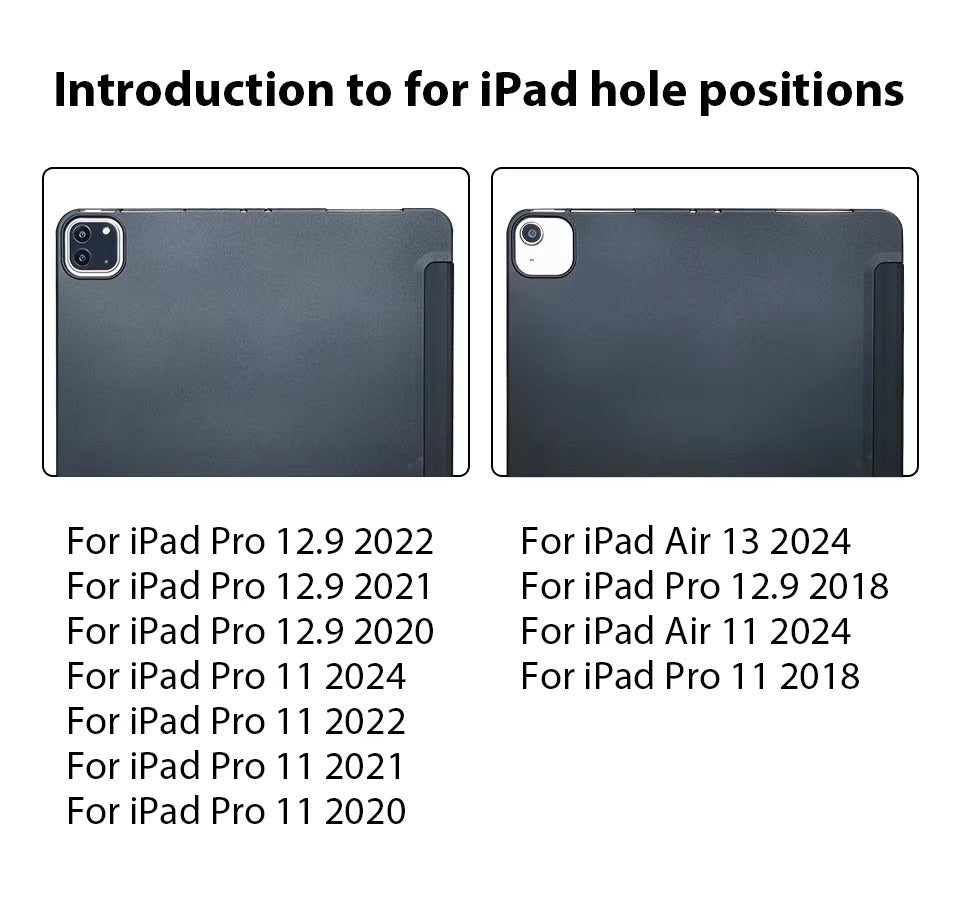 Premium Protective iPad Case – Slim, Magnetic Cover with Pencil Compatible with 10.2", 11", 12.9", 13" Tablets