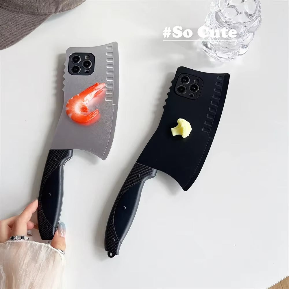 Premium Apple iPhone Case, MagSafe Compatible, Camera Lens and Screen Protection, Ultra Thin, Shockproof, Magnetic, Full All Around Protection, 3D Knife Cartoon Cover