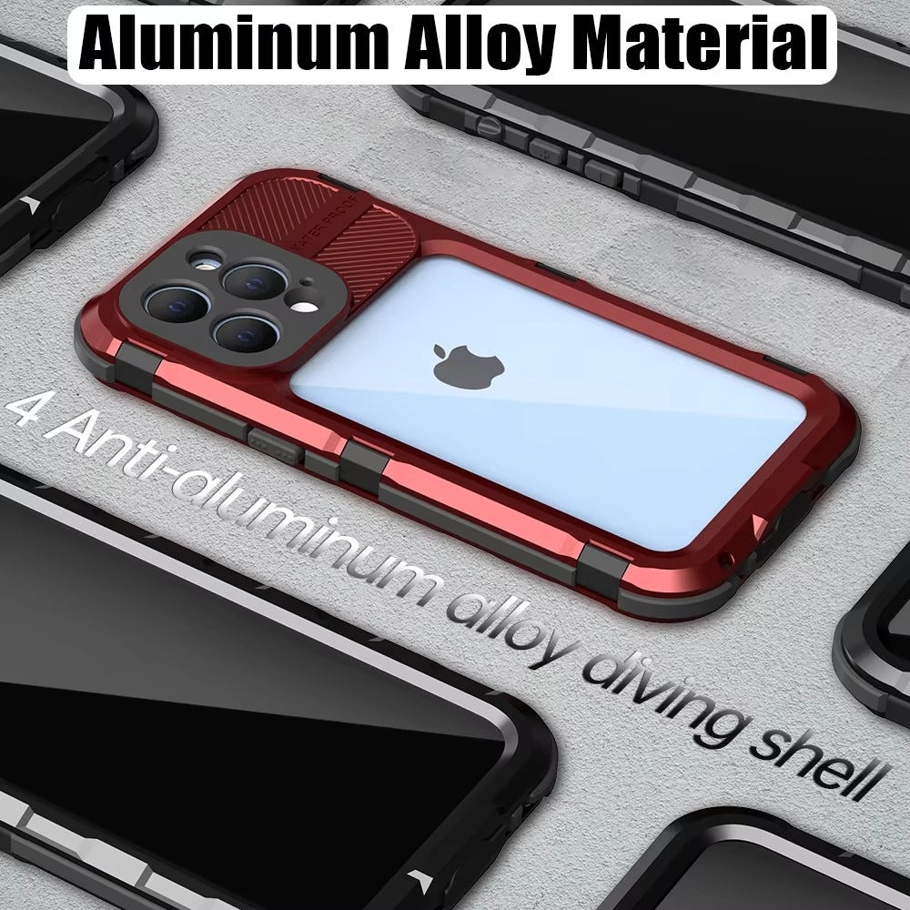 Robust Apple iPhone Case MagSafe Compatible, Camera Lens & Screen Protection, Ultra Thin Shockproof Magnetic Full All Around Protection Cover with IP68 Metal Military Design