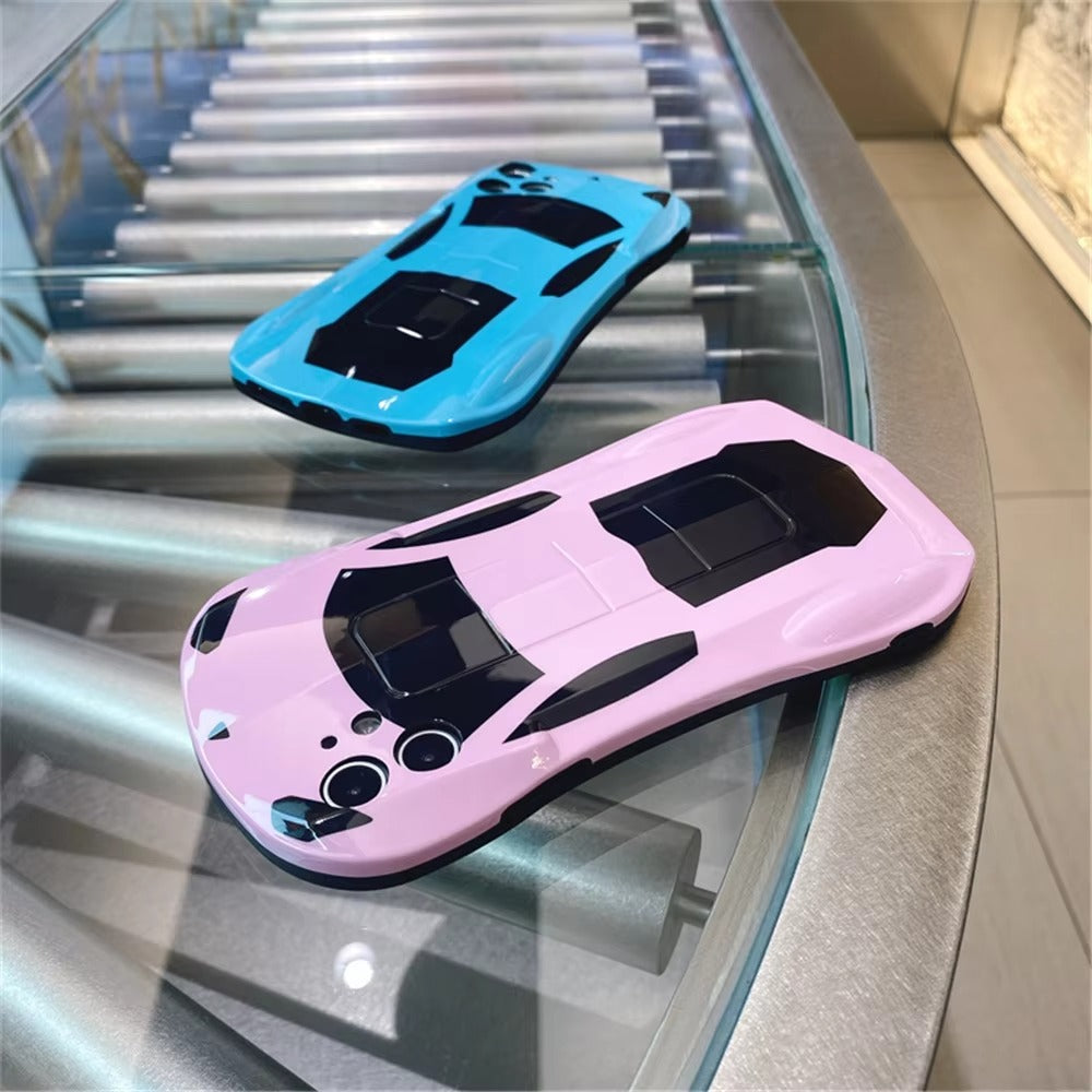 Luxury Apple iPhone Case, MagSafe Compatible, Camera Lens and Screen Protection, Ultra Thin, Shockproof, Magnetic, Full All Around Protection, 3D Sports Car Soft Cover