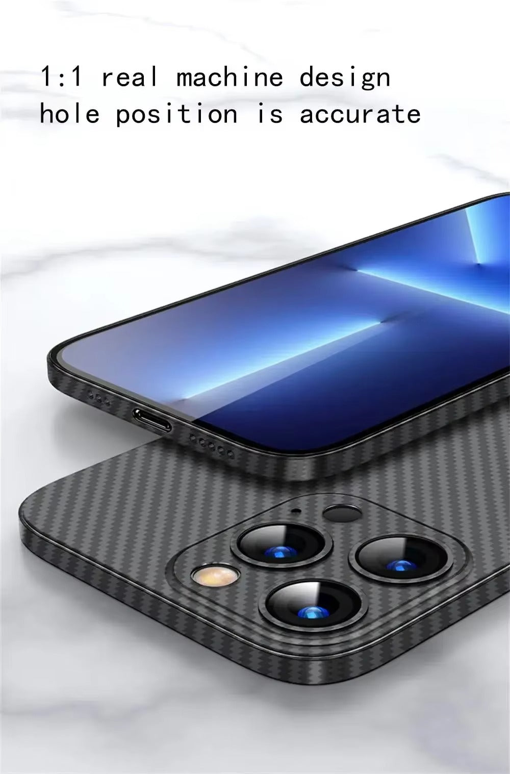 Luxury Apple iPhone Case, MagSafe Compatible, Camera Lens & Screen Protection, Ultra Thin, Shockproof, Magnetic Full All Around Cover – Ultra Thin 0.2mm Carbon Fiber Matte PP Back Cover for Lightweight Sleek Protection