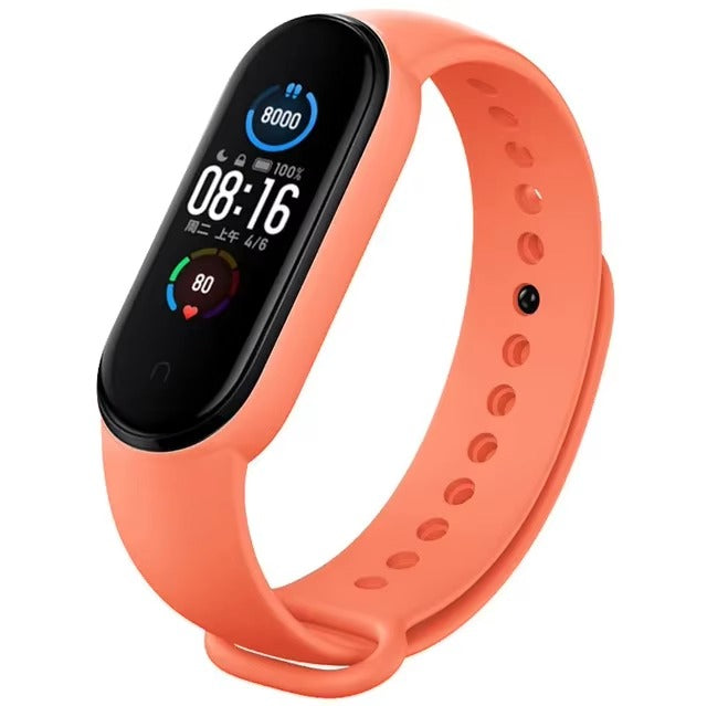 Comfort Fit Silicone Strap – Replacement Wristband for Smart Fitness Tracker 7 6 5 4 3, Adjustable Smartwatch Band, Skin-Friendly, Durable Accessory