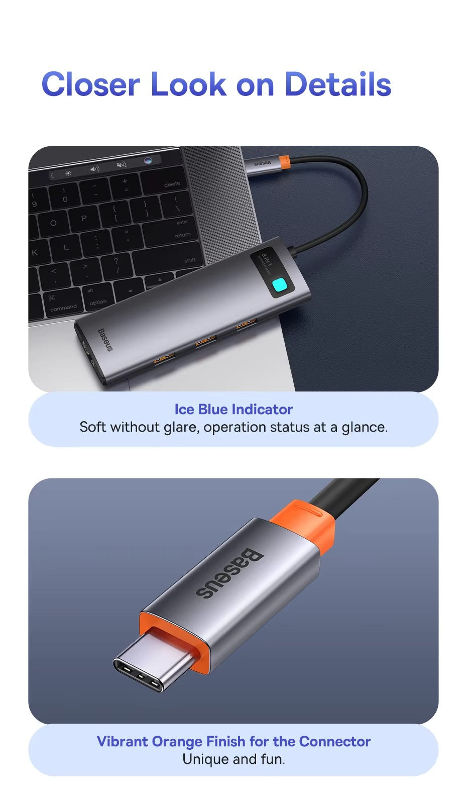 High Quality USB-C Hub Adapter – Type-C to HDMI, USB 3.1, 10Gbps, RJ45 Ethernet, Laptop, Tablet, USB-C Devices