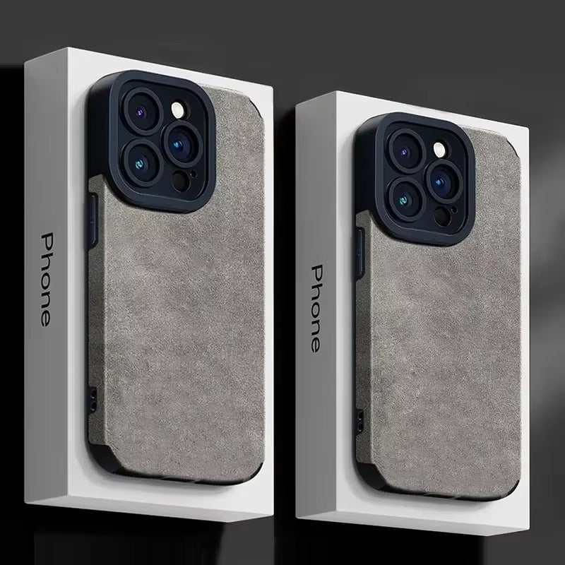 Luxury Apple iPhone Case, MagSafe Compatible, Camera Lens & Screen Protection, Ultra Thin, Shockproof, Magnetic Full All Around Cover – Fur Leather Case with Full Lens Protection for Stylish Premium Look