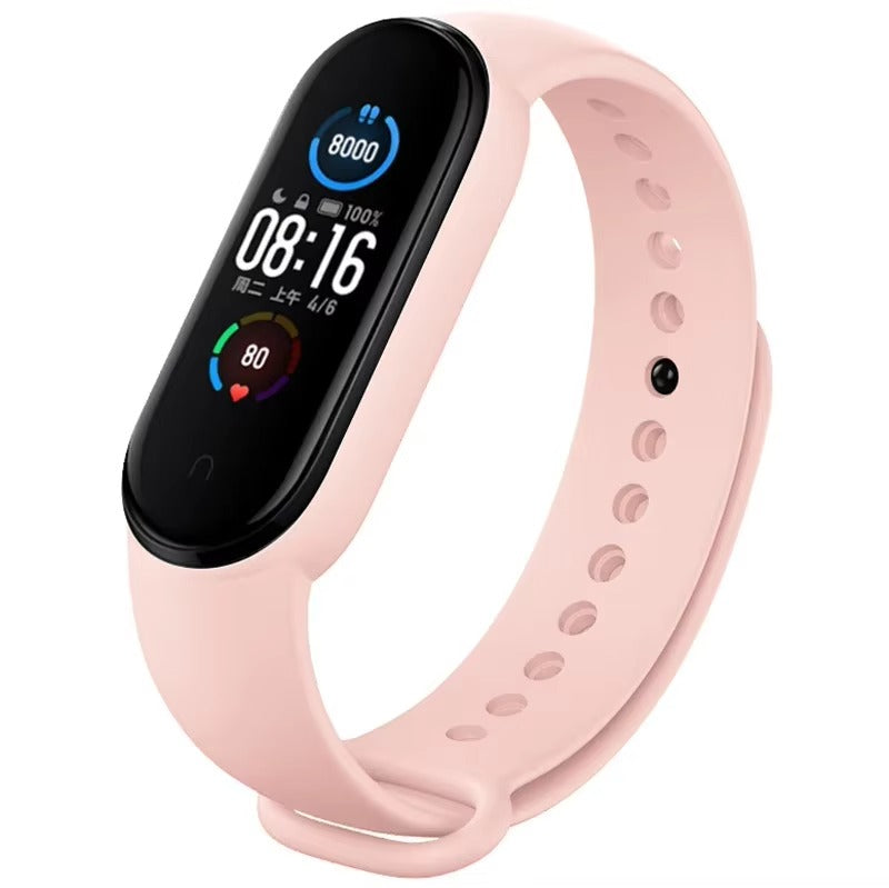 Comfort Fit Silicone Strap – Replacement Wristband for Smart Fitness Tracker 7 6 5 4 3, Adjustable Smartwatch Band, Skin-Friendly, Durable Accessory