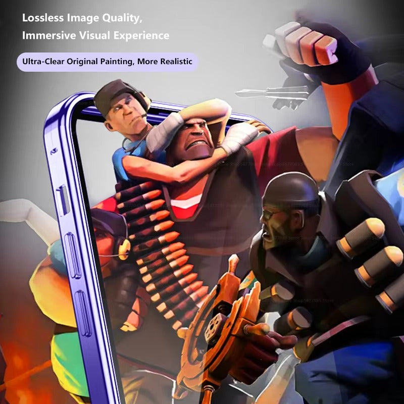 High Quality 360° Magnetic Apple iPhone Case Ultra Full Metal Cover with Dual-Sided Glass and Camera Lens Protection Frame