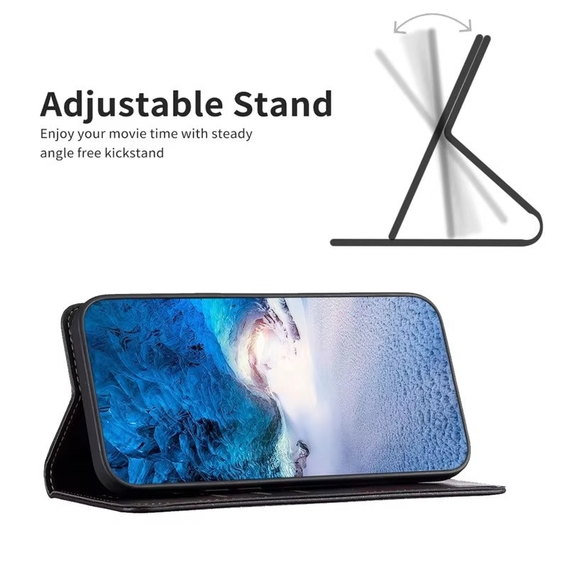 Luxury Apple iPhone Case, MagSafe Compatible, Camera Lens and Screen Protection, Ultra Thin, Shockproof, Magnetic, Full All Around Protection, Leather Flip Book Cover