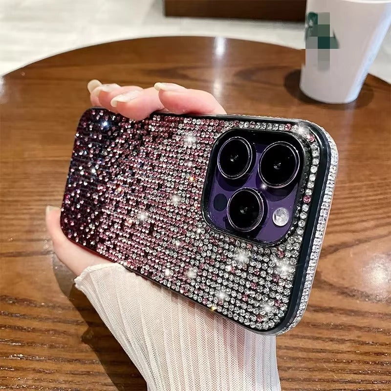 Luxury Apple iPhone Case, MagSafe Compatible, Camera Lens & Screen Protection, Ultra Thin, Shockproof, Magnetic Full All Around Cover – Full Shiny Diamond Bumper Frame Case with Sparkling Edge Design for Elegant Protection