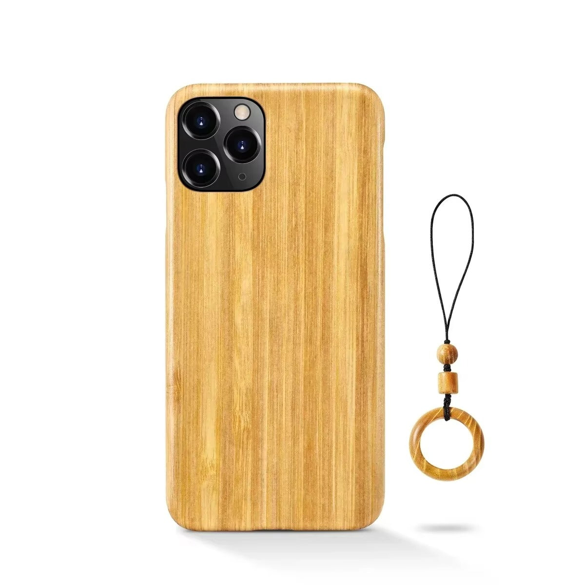 Premium Apple iPhone Case, MagSafe Compatible, Camera Lens Protection, Screen Protection, Ultra Thin, Shockproof, Magnetic, Full All Around Protection, Natural Bamboo Wood Cover