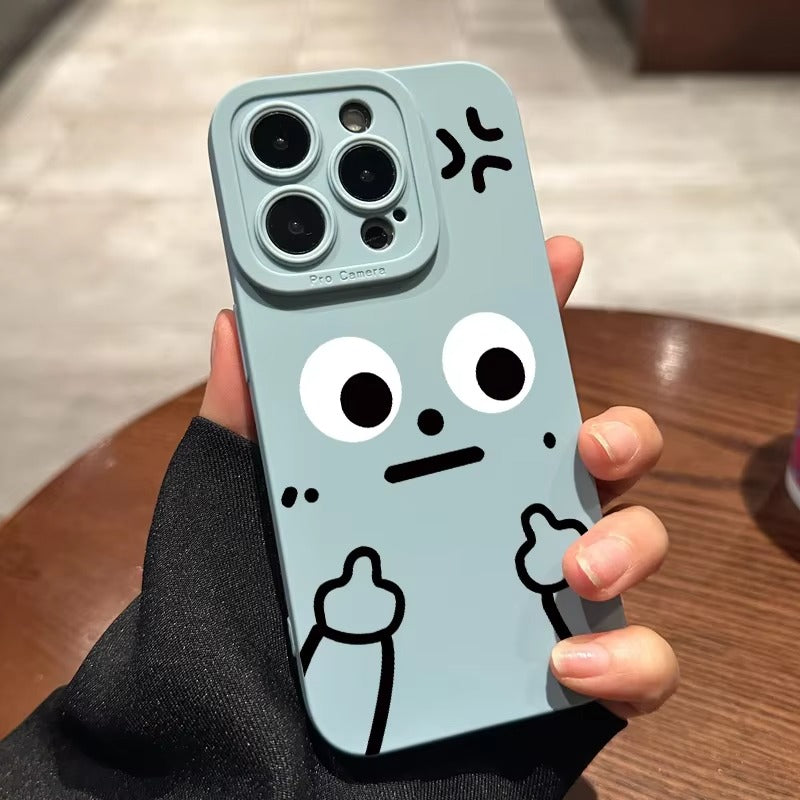 Premium Apple iPhone Case, MagSafe Compatible, Camera Lens and Screen Protection, Ultra Thin, Shockproof, Magnetic, Full All Around Protection, Cartoon Finger Soft Cover