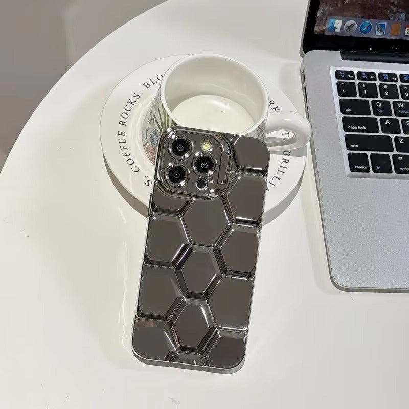 Luxury Apple iPhone Case, MagSafe Compatible, Camera Lens & Screen Protection, Ultra Thin, Shockproof, Magnetic Full All Around Cover – Clear Electroplated TPU Case with Football Design & Wrist Hand Chain