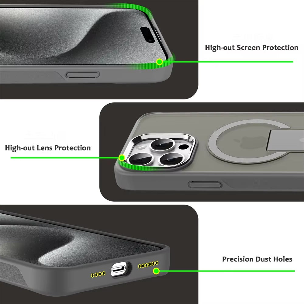 Luxury Apple iPhone Case Camera Lens & Screen Protection, Ultra Thin Shockproof Magnetic Full All Around Protection Cover