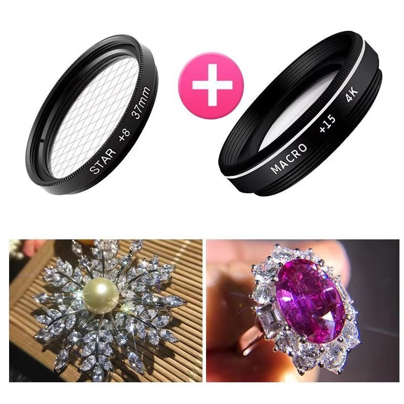 Professional 4K HD Macro Lens for iPhone – 15X/30X Close-Up Phone Camera Lens for Eyelash, Compatible with Apple Devices