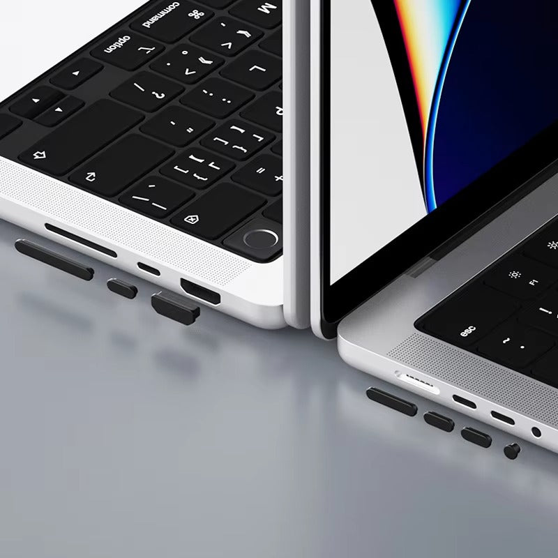 High-Quality Silicone Dust Plug Set for MacBook Pro – Anti-Dust Stopper Cover for 14, 16 Inch Laptops, M3, M4 Chip Compatible, Port Protection Accessories
