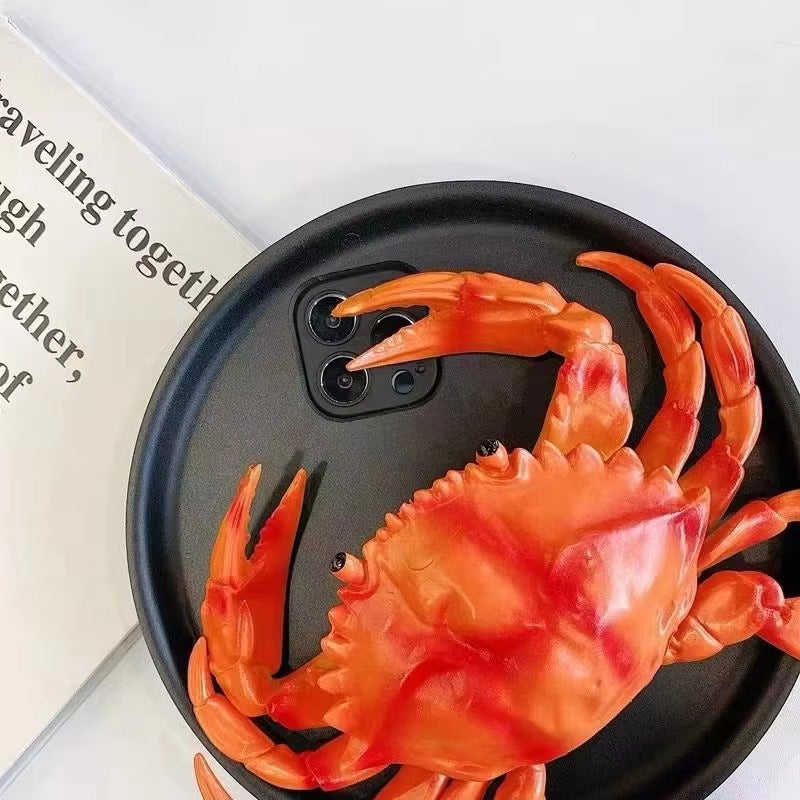 Premium Apple iPhone Case, MagSafe Compatible, Camera Lens and Screen Protection, Ultra Thin, Shockproof, Magnetic, Full All Around Protection, 3D Crab Pan Squeaky Cover