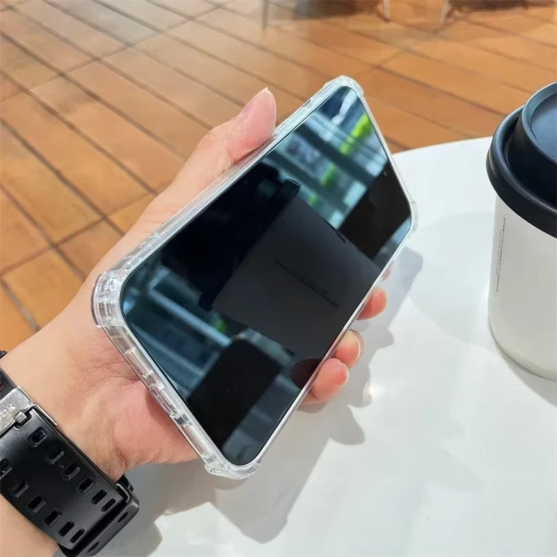 Luxury Apple iPhone Case, MagSafe Compatible, Camera Lens and Screen Protection, Ultra Thin, Shockproof, Magnetic, Full All Around Protection, Silvery Heart Mirror Cover