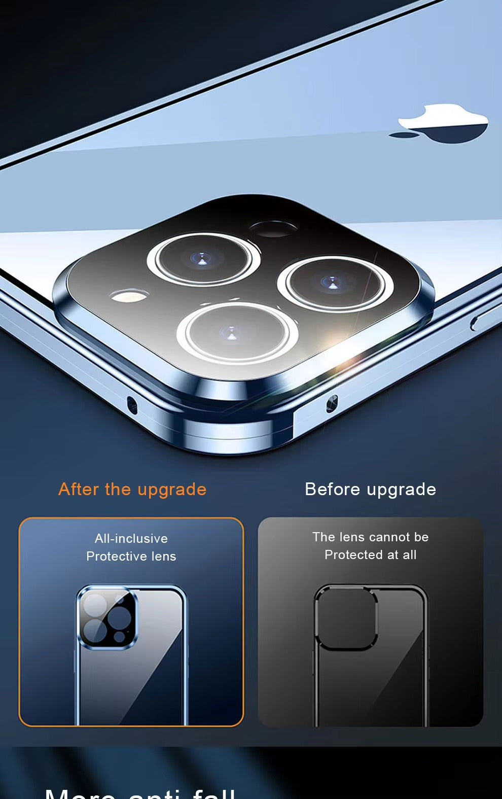 Luxury Apple iPhone Case MagSafe Compatible, Camera Lens & Screen Protection, Cover with Double-Sided Glass Design