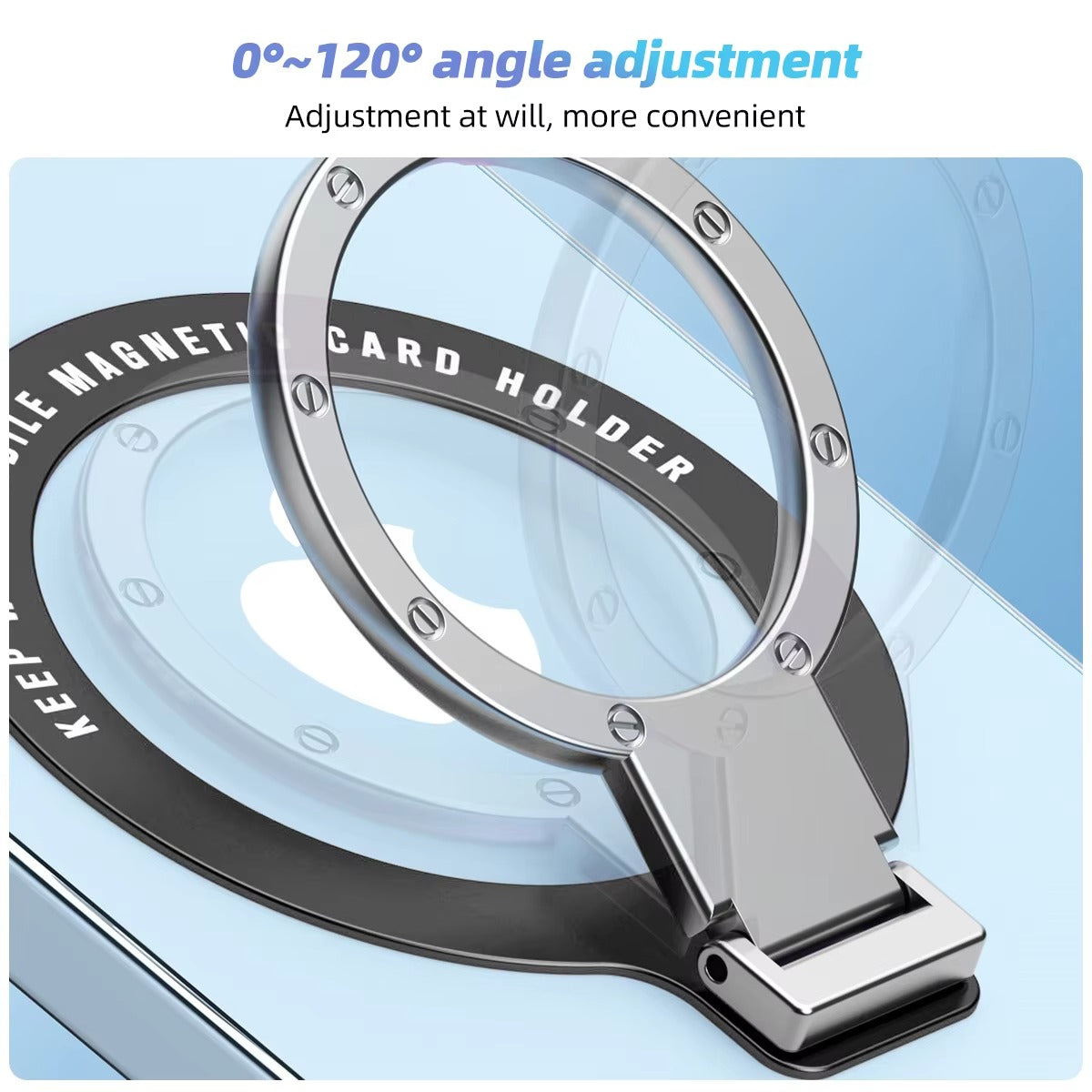 Premium, Magnetic Phone Ring Holder for MagSafe – Detachable, 360° Rotating Grip Stand, Compatible with Apple iPhone
