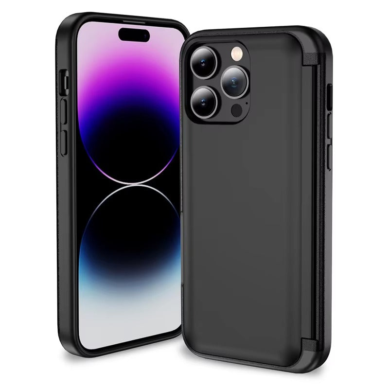 Robust Apple iPhone Case, MagSafe Compatible, Camera Lens and Screen Protection, Ultra Thin, Shockproof, Magnetic, Full All Around Protection, Flip Card Bracket Cover