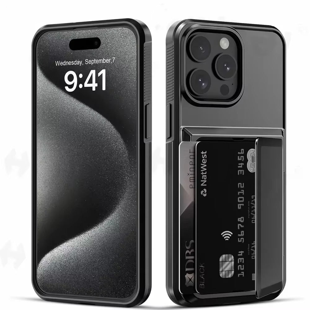 Robust Apple iPhone Case, MagSafe Compatible, Camera Lens and Screen Protection, Ultra Thin, Shockproof, Magnetic, Full All Around Protection, Wallet Card Holder Cover