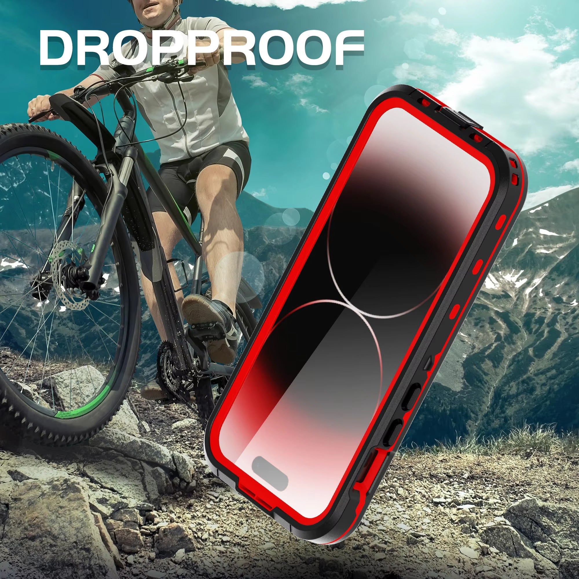 High Quality Apple iPhone Case MagSafe Compatible, Camera Lens & Screen Protection, Ultra Thin Shockproof Magnetic Full All Around Protection Cover with IP68 Transparent Rope Design