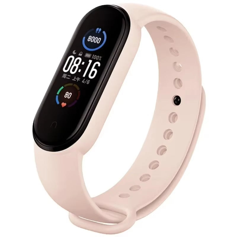 Comfort Fit Silicone Strap – Replacement Wristband for Smart Fitness Tracker 7 6 5 4 3, Adjustable Smartwatch Band, Skin-Friendly, Durable Accessory