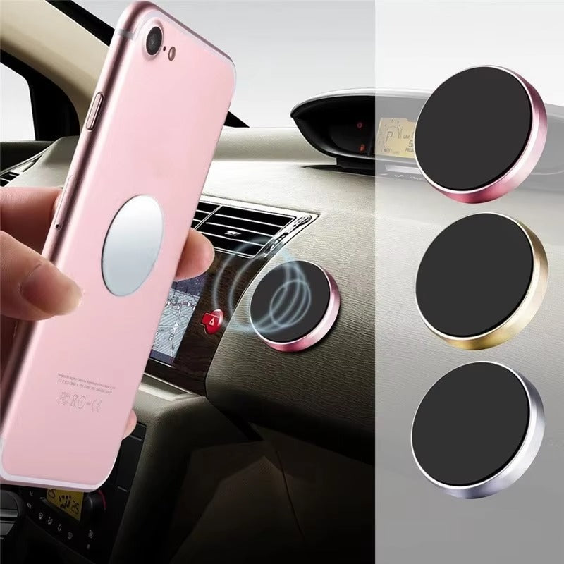 Premium, Magnetic Car Phone Holder – Mounted Stand with Strong Magnet Sticker for Apple iPhone and Other Apple Devices