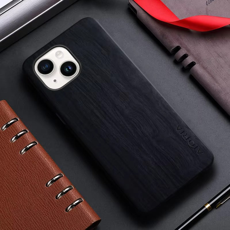 Luxury Apple iPhone Case, MagSafe Compatible, Camera Lens and Screen Protection, Ultra Thin, Shockproof, Magnetic, Full All Around Protection, Bamboo Leather Cover