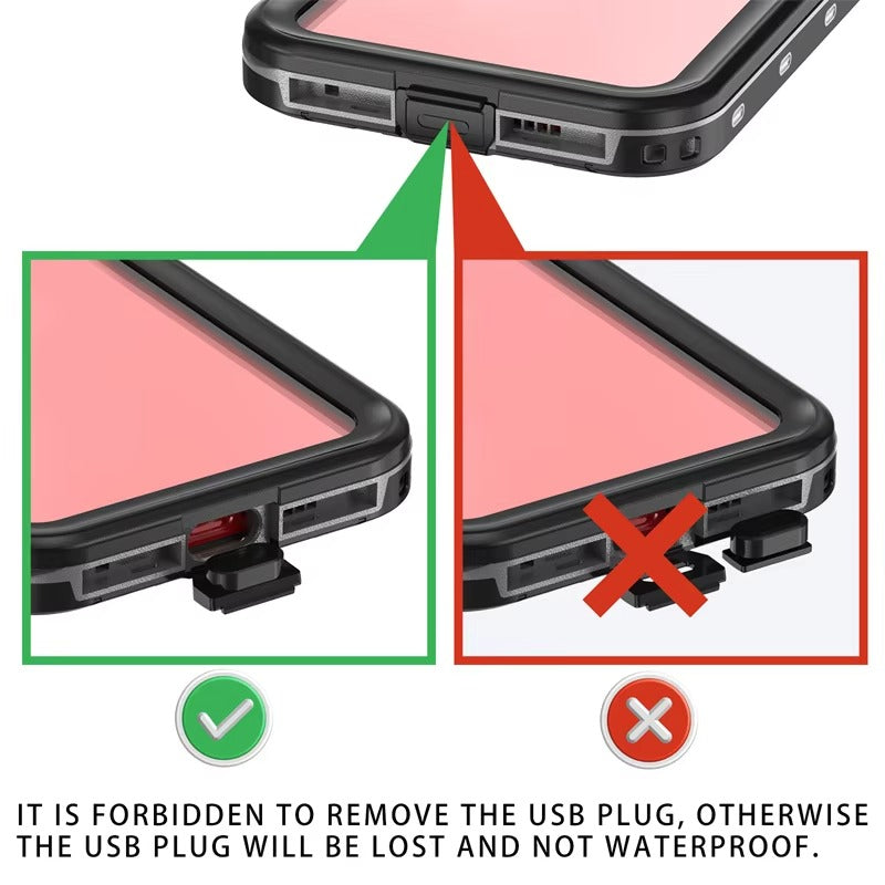 High Quality Apple iPhone Case MagSafe Compatible, Camera Lens & Screen Protection, Ultra Thin Shockproof Magnetic Full All Around Protection Cover with IP68 Transparent Rope Design