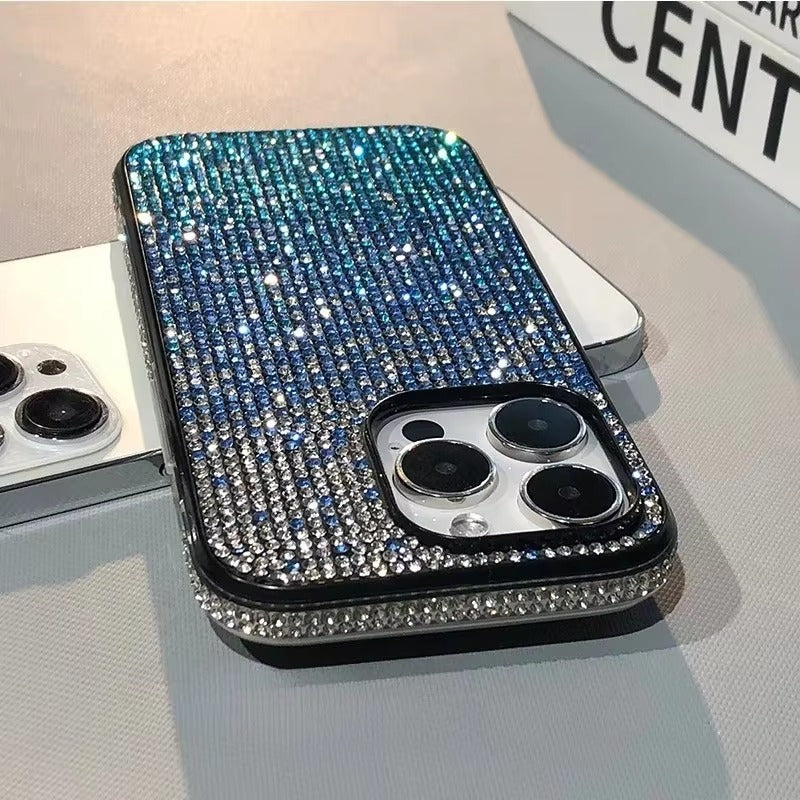 Luxury Apple iPhone Case, MagSafe Compatible, Camera Lens & Screen Protection, Ultra Thin, Shockproof, Magnetic Full All Around Cover – Full Shiny Diamond Bumper Frame Case with Sparkling Edge Design for Elegant Protection