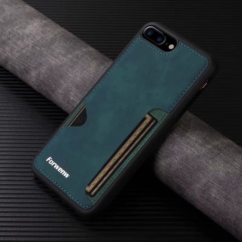 Luxury Apple iPhone Case, MagSafe Compatible, Camera Lens and Screen Protection, Ultra Thin, Shockproof, Magnetic, Full All Around Protection, Retro Leather Wallet Cover