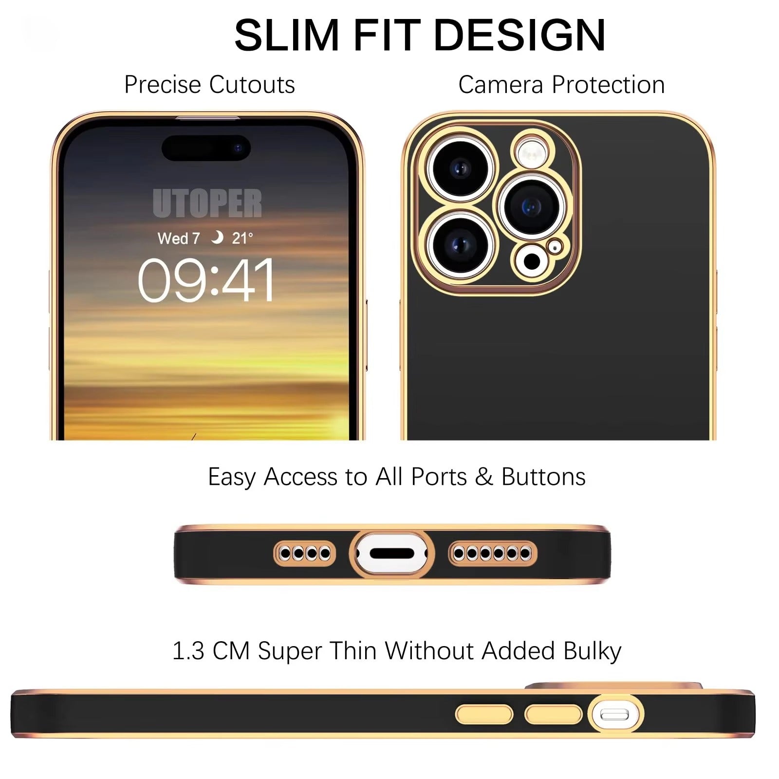 Luxury Apple iPhone Case MagSafe Compatible, Camera Lens & Screen Protection, Ultra Thin Shockproof Magnetic Full All Around Protection Cover with Solid Color Plating Silicone