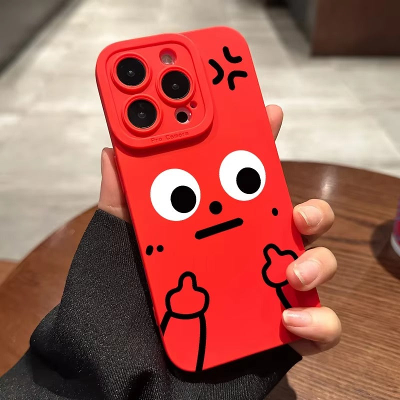 Premium Apple iPhone Case, MagSafe Compatible, Camera Lens and Screen Protection, Ultra Thin, Shockproof, Magnetic, Full All Around Protection, Cartoon Finger Soft Cover